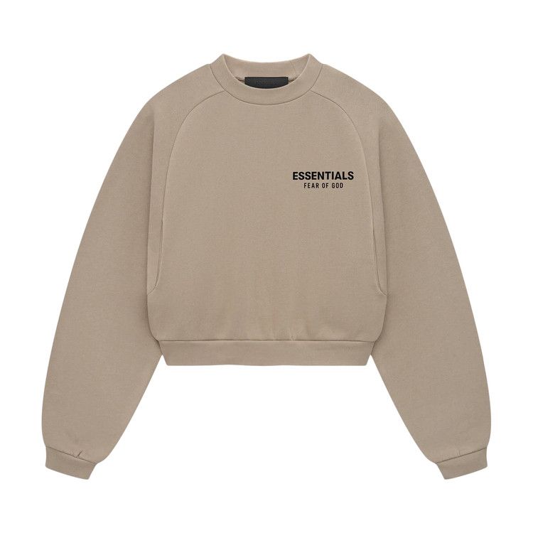 

Свитер Fear of God Essentials Fleece Cropped Crewneck, Desert Sand