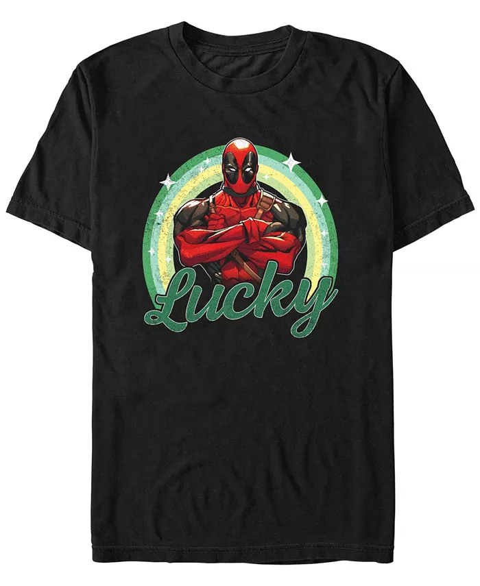 

Мужская футболка Lucky Deadpool с коротким рукавом Deadpool, черный