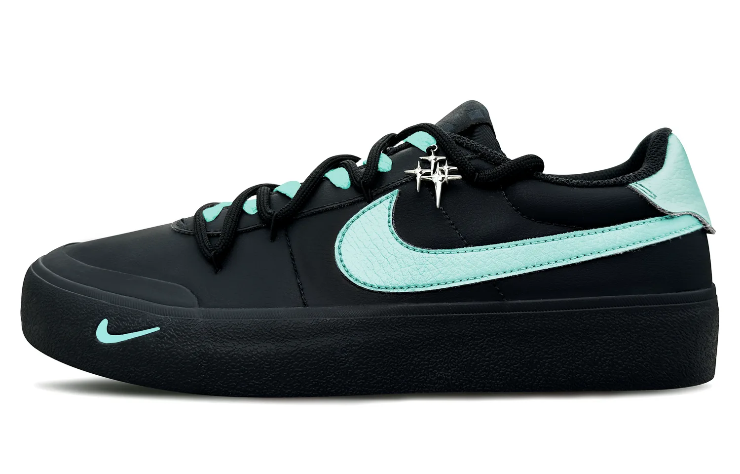 Nike Court Shot Azo Blue, Shimmery Cat Low top Skateboard Shoes Men's Blue Black — фото 2