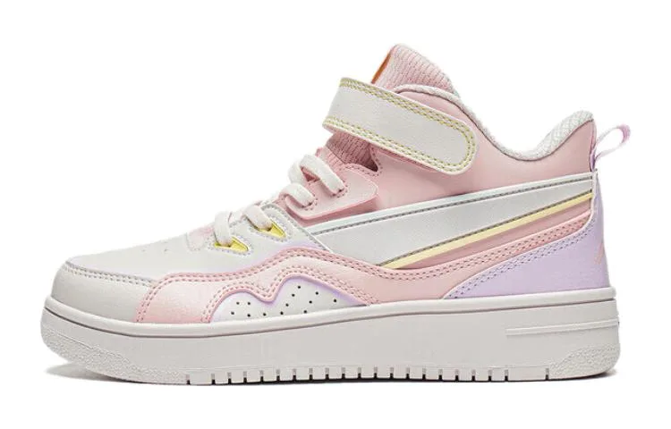 YOUNG Li-Ning YOUNG 937 кожаные низкие кроссовки для скейтбординга розово-серые подростковые