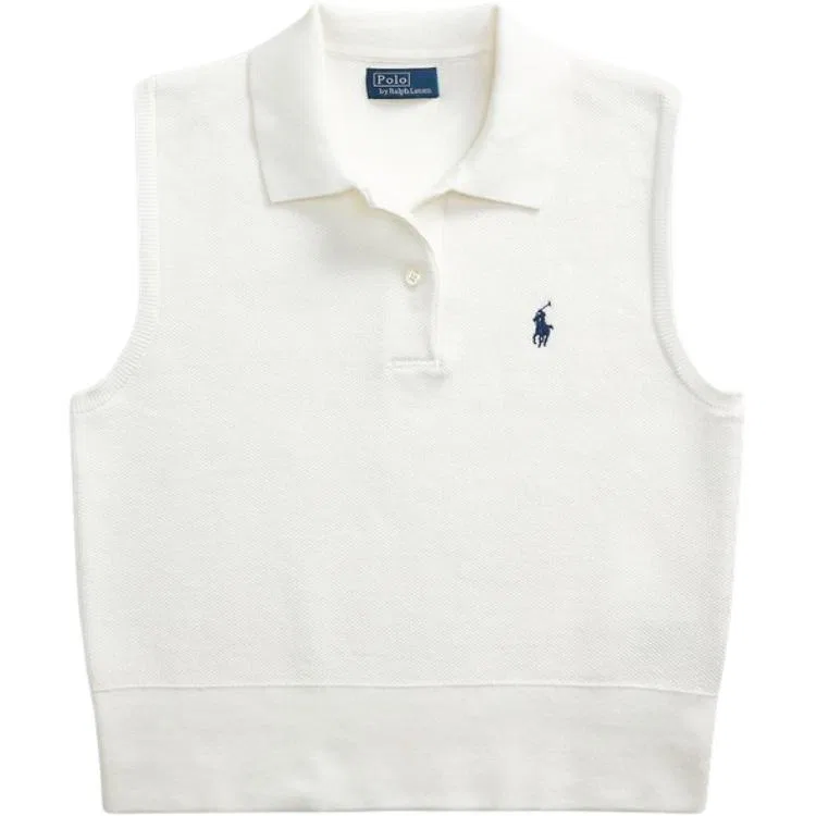 Топ-поло без рукавов Polo Ralph Lauren белый