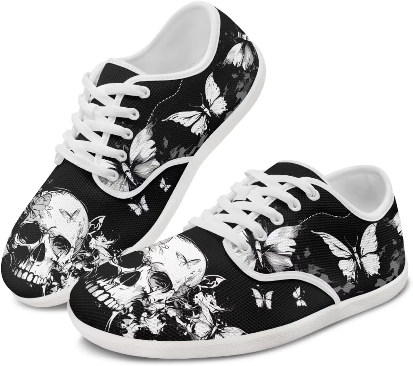 

Кроссовки Skull Barefoot для мужчин и женщин с широким носком, нулевая посадка, минималистичные, дышащие, без шнурков Pointodoor, Skull Butterfly