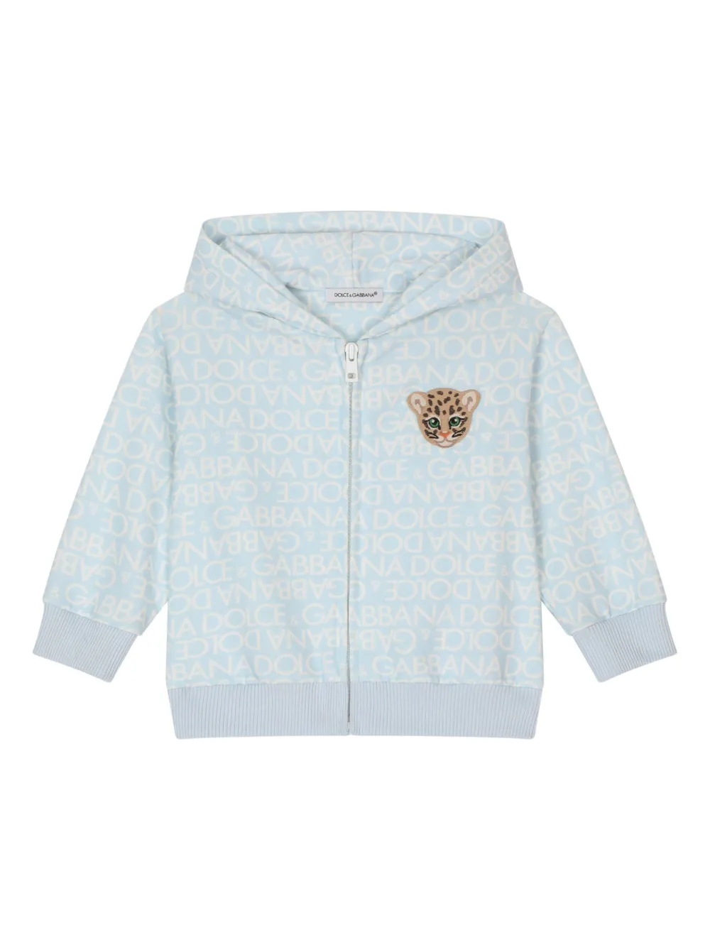 

Худи с нашивкой и логотипом Dolce & Gabbana Kids, синий