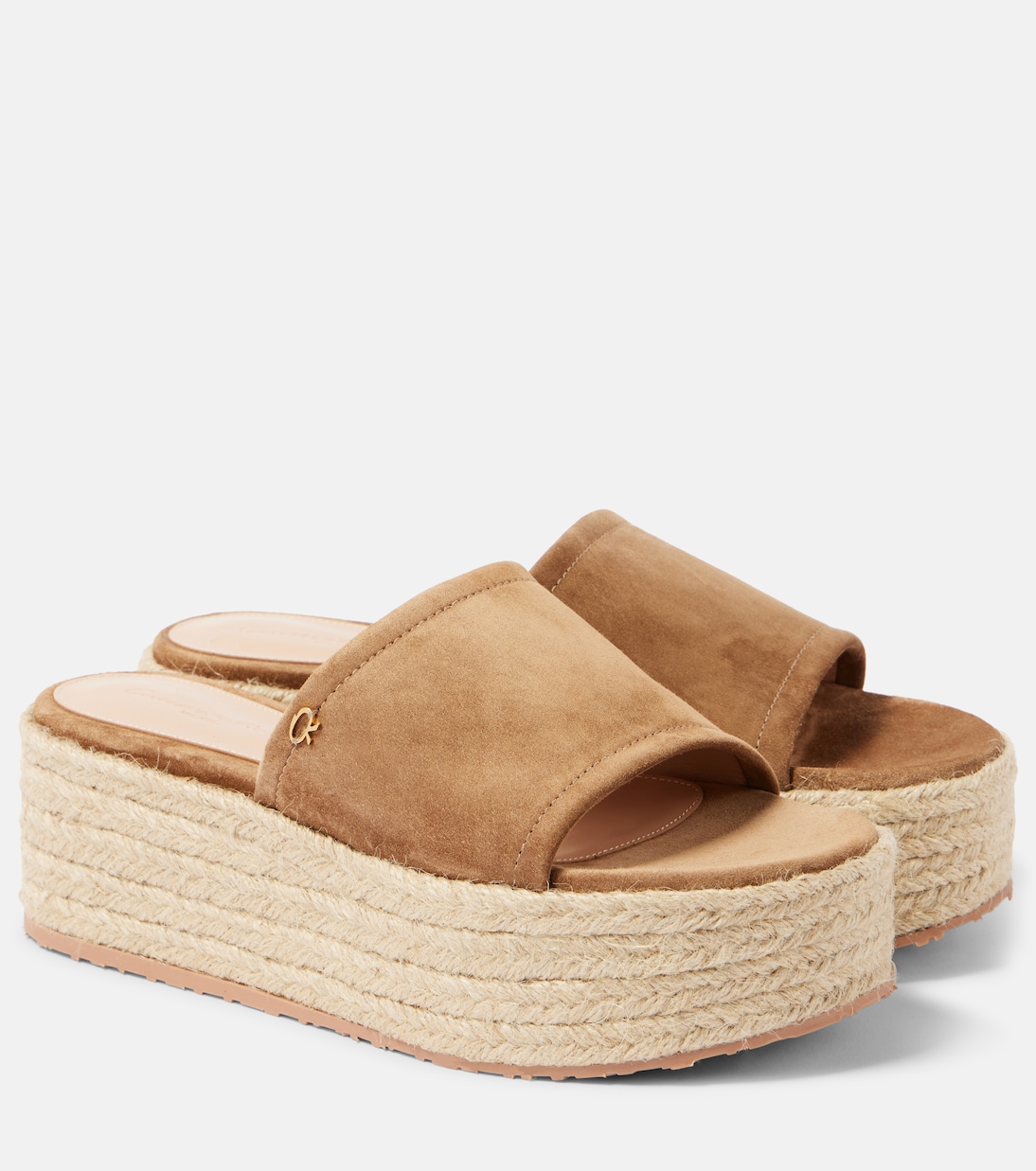 Замшевые эспадрильи Gianvito Rossi, Camel+Natural