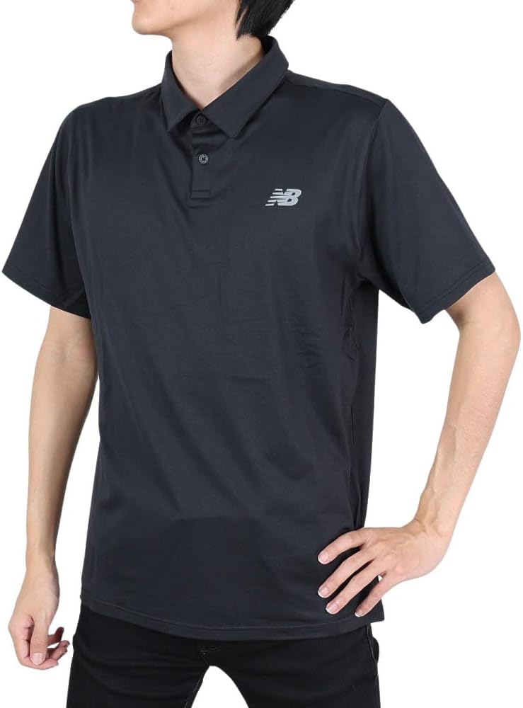 

Футболка-поло New Balance Sport Essentials Performance (MT41401) с коротким рукавом, быстросохнущая, дышащая, мужская, черный