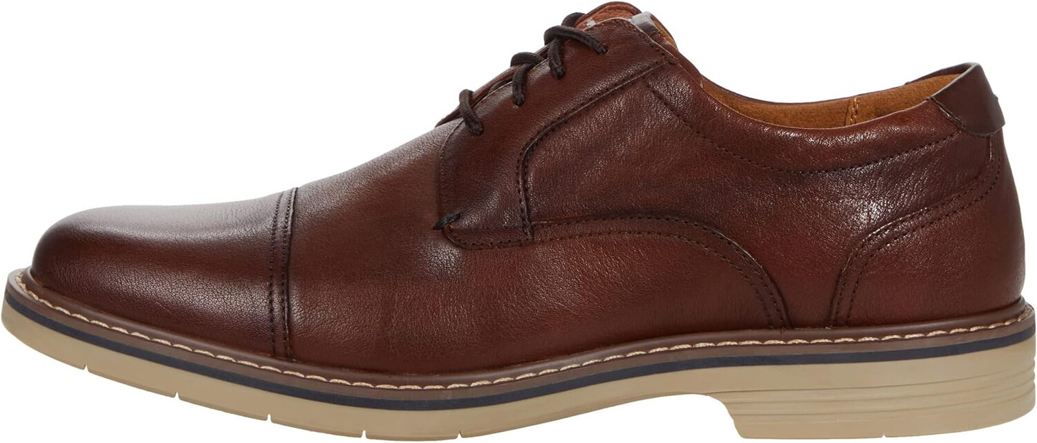 Оксфорды Norwalk Cap Toe Oxford Florsheim, цвет Cognac Milled Leather — фото 4