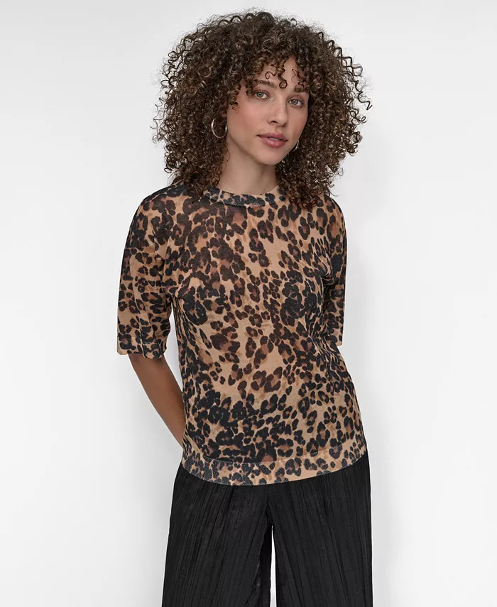 

Женский летний топ Cheetah DKNY, коричневый