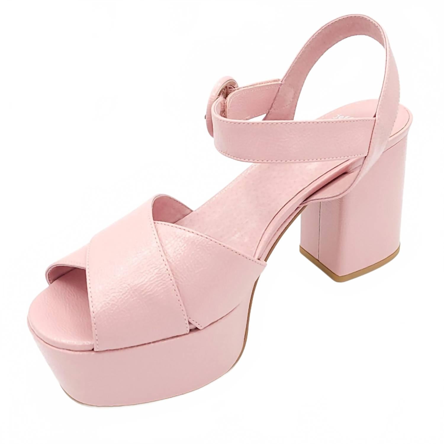 Туфли на платформе и каблуке Demergible из лакированной кожи Dusty Pink Crinkle Jeffrey Campbell — фото 2