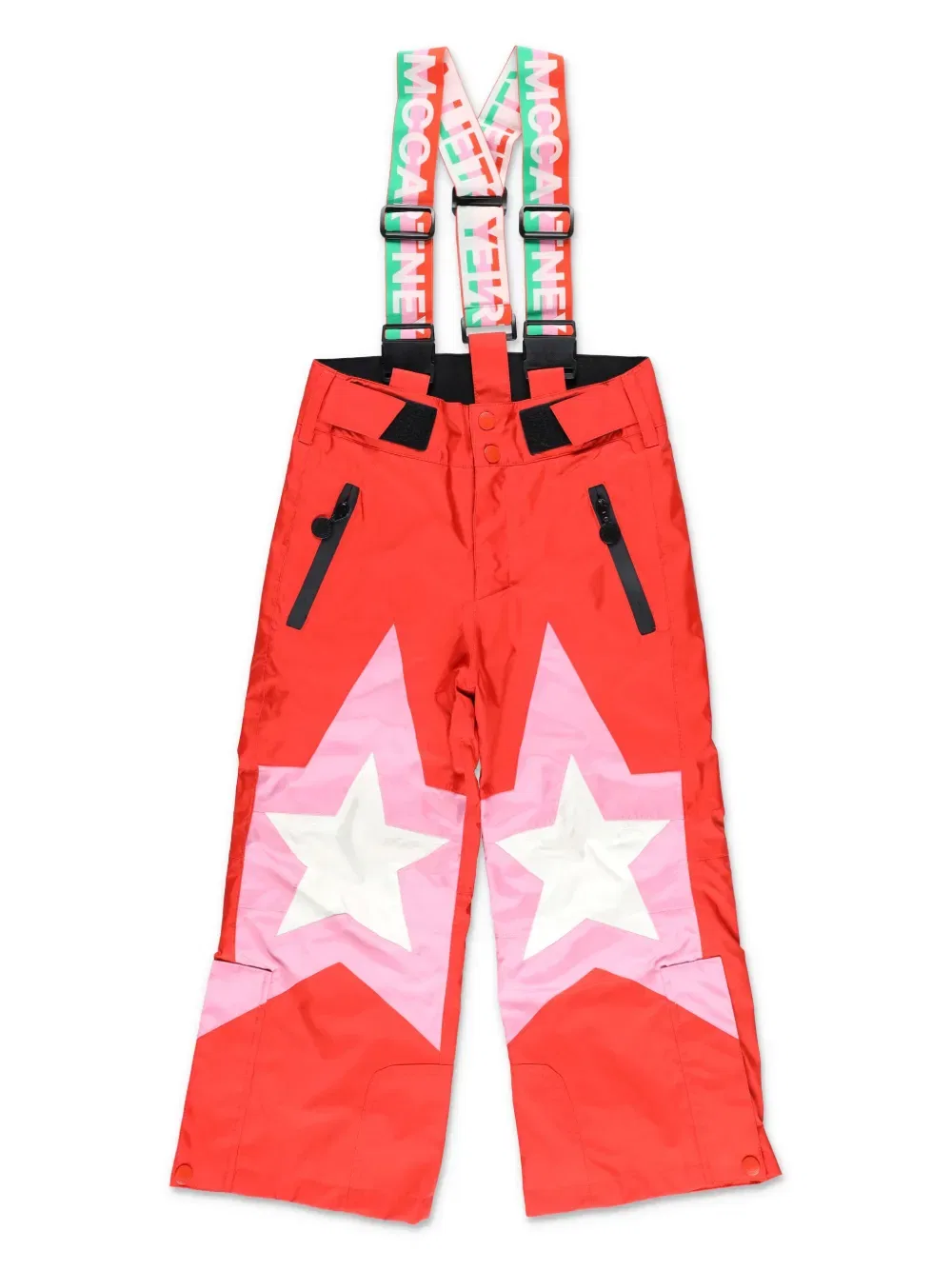 Зимние брюки с принтом в виде звезд Stella Mccartney Kids, красный