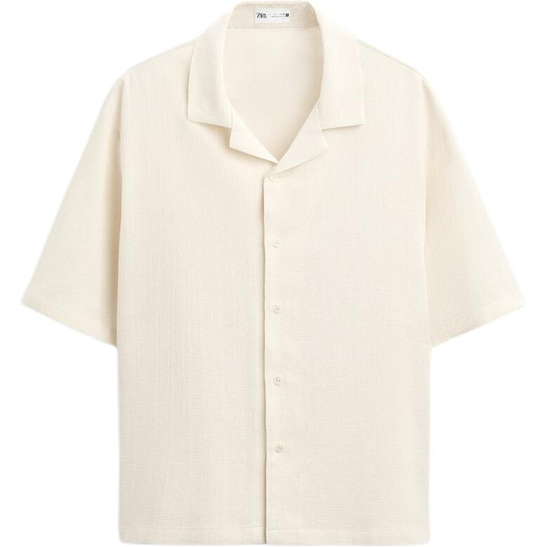 

Рубашка мужская матово-белая Zara, белый