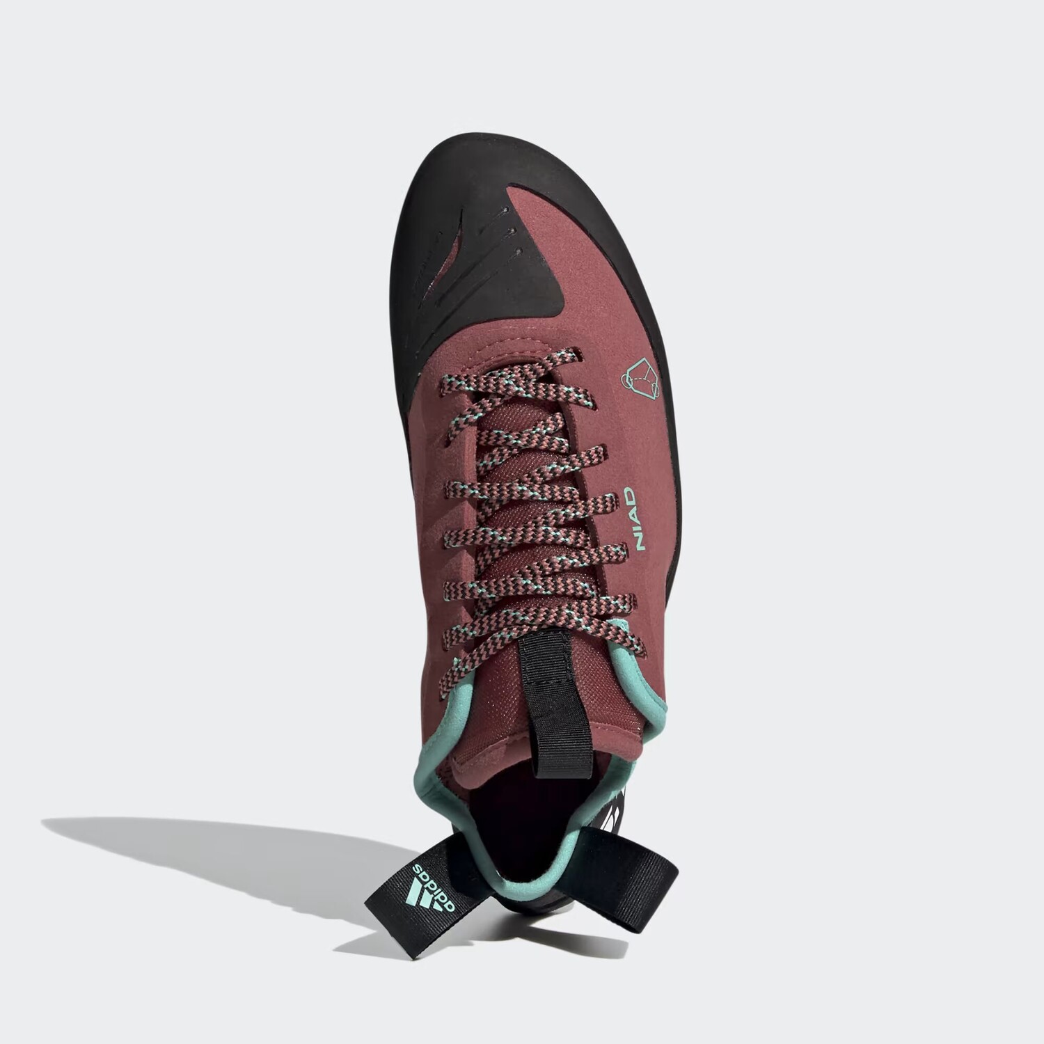 Кружевные туфли Five Ten NIAD для скалолазания Adidas, цвет Core Black/Crew Red/Acid Mint — фото 2