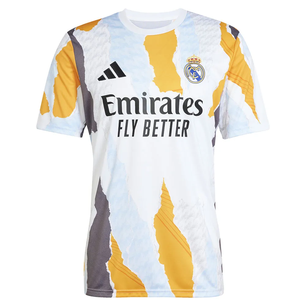 Футболка с коротким рукавом adidas Real Madrid 24/25 pre match, желтый — фото 3