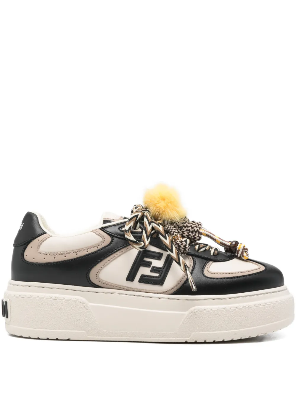 Кроссовки на платформе с логотипом Fendi, черный