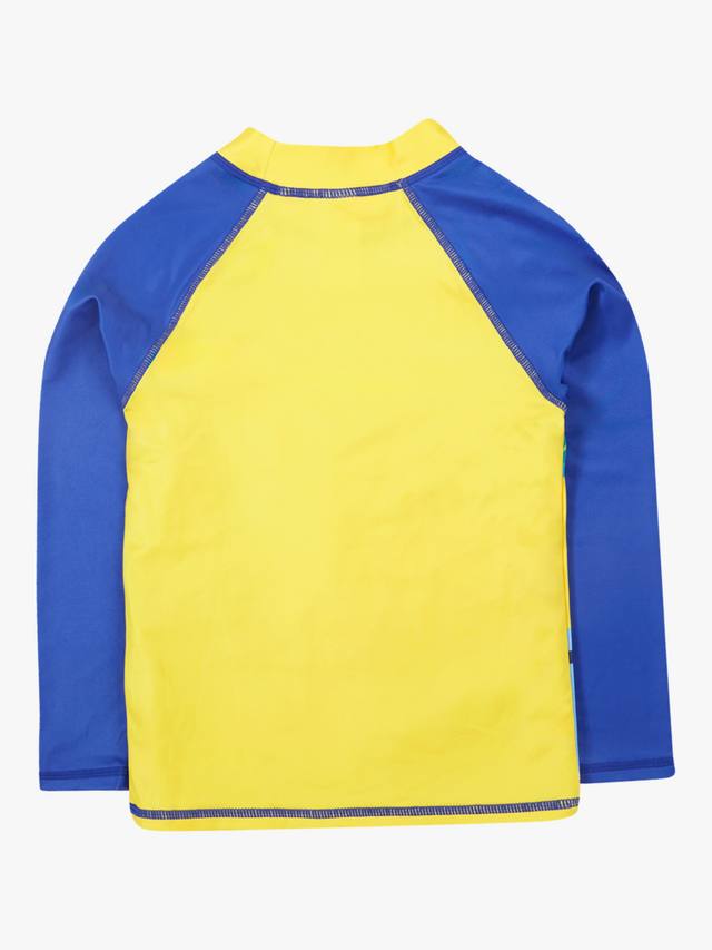 Детский защитный рашгард с длинным рукавом Sun Safe Dinosaur Frugi, Blue — фото 3