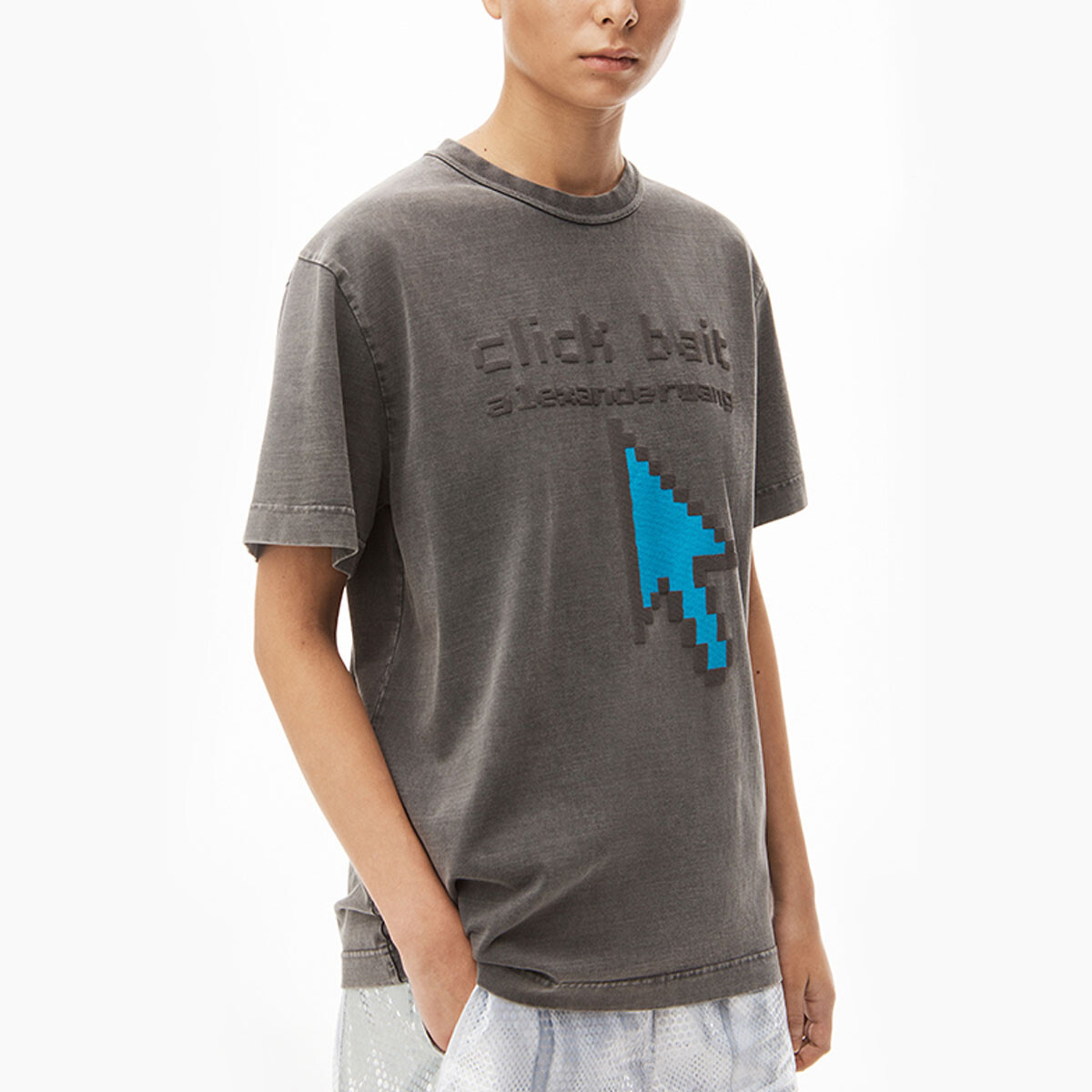 Футболка унисекс карбоновый серый Alexander Wang, серый — фото 4