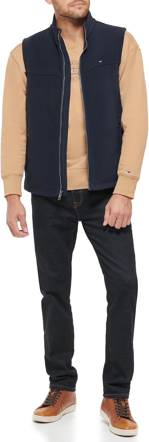 Легкий мужской жилет Tommy Hilfiger Polar Fleece, Navy — фото 4