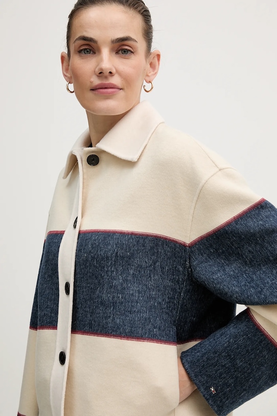 Куртка из шерстяной смеси Tommy Hilfiger, бежевый — фото 4