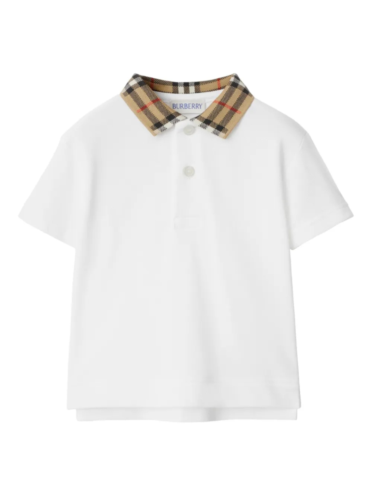 

Футболка-поло Burberry Kids из хлопка, белый