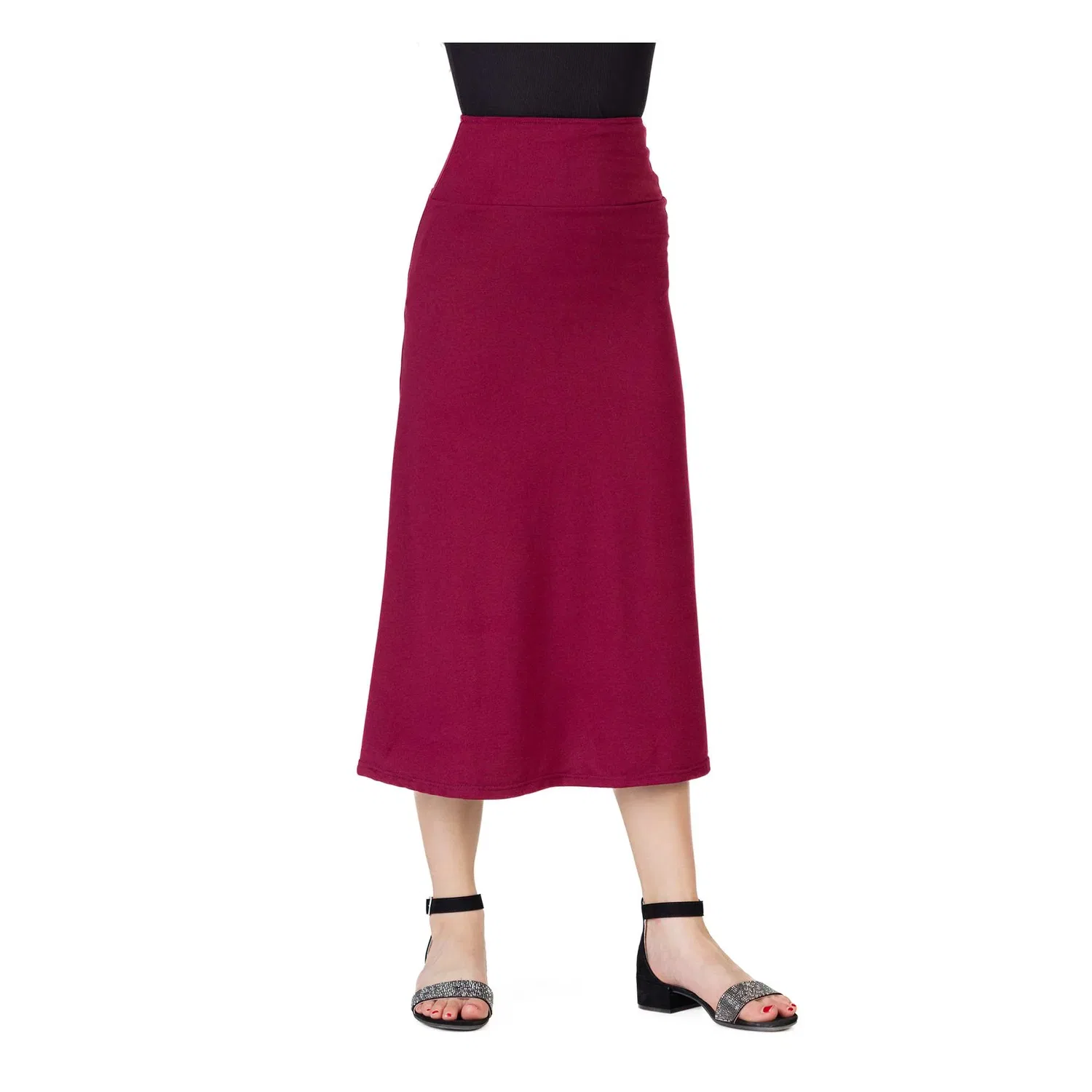 24sevenkid Детская макси-юбка с эластичным поясом 24seven Comfort Apparel, Wine