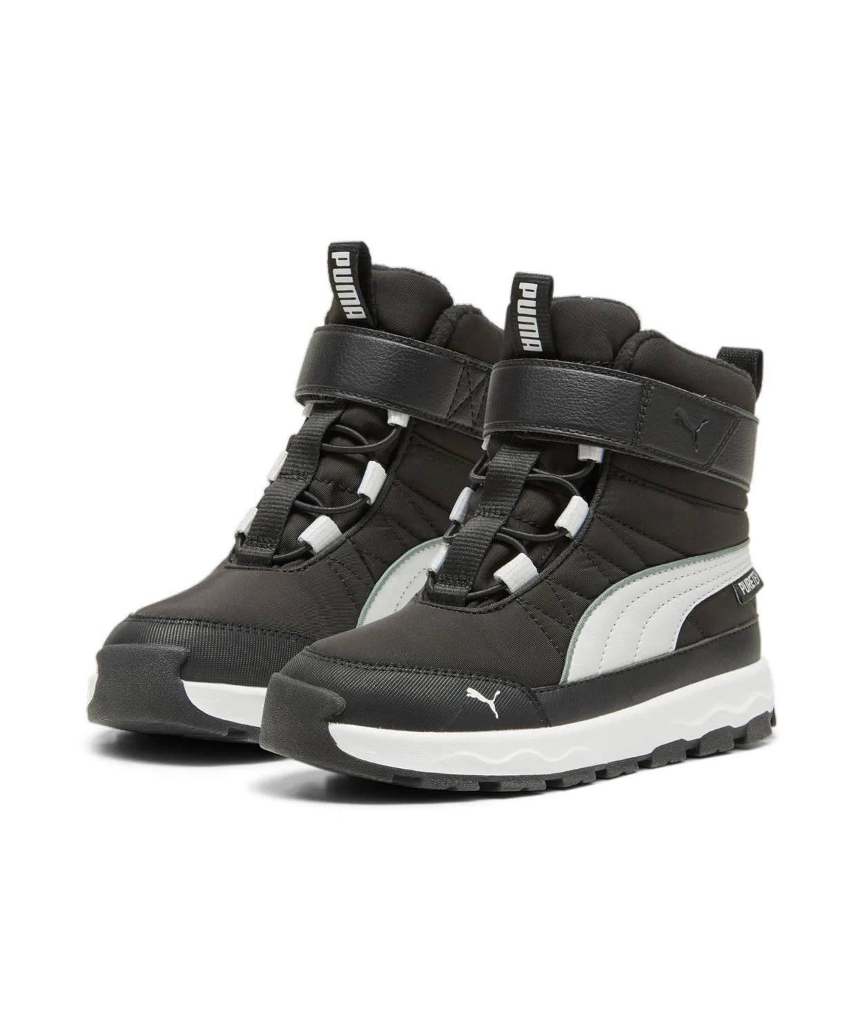 Ботинки детские Puma Evolve Puretex, 17-21 см, чёрный-серый — фото 2