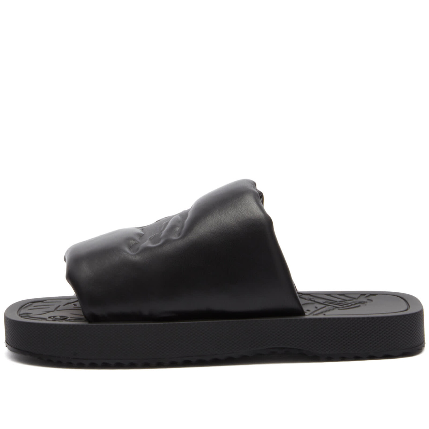 

Сандалии Burberry Quilted Leather Slide Sandals, черный
