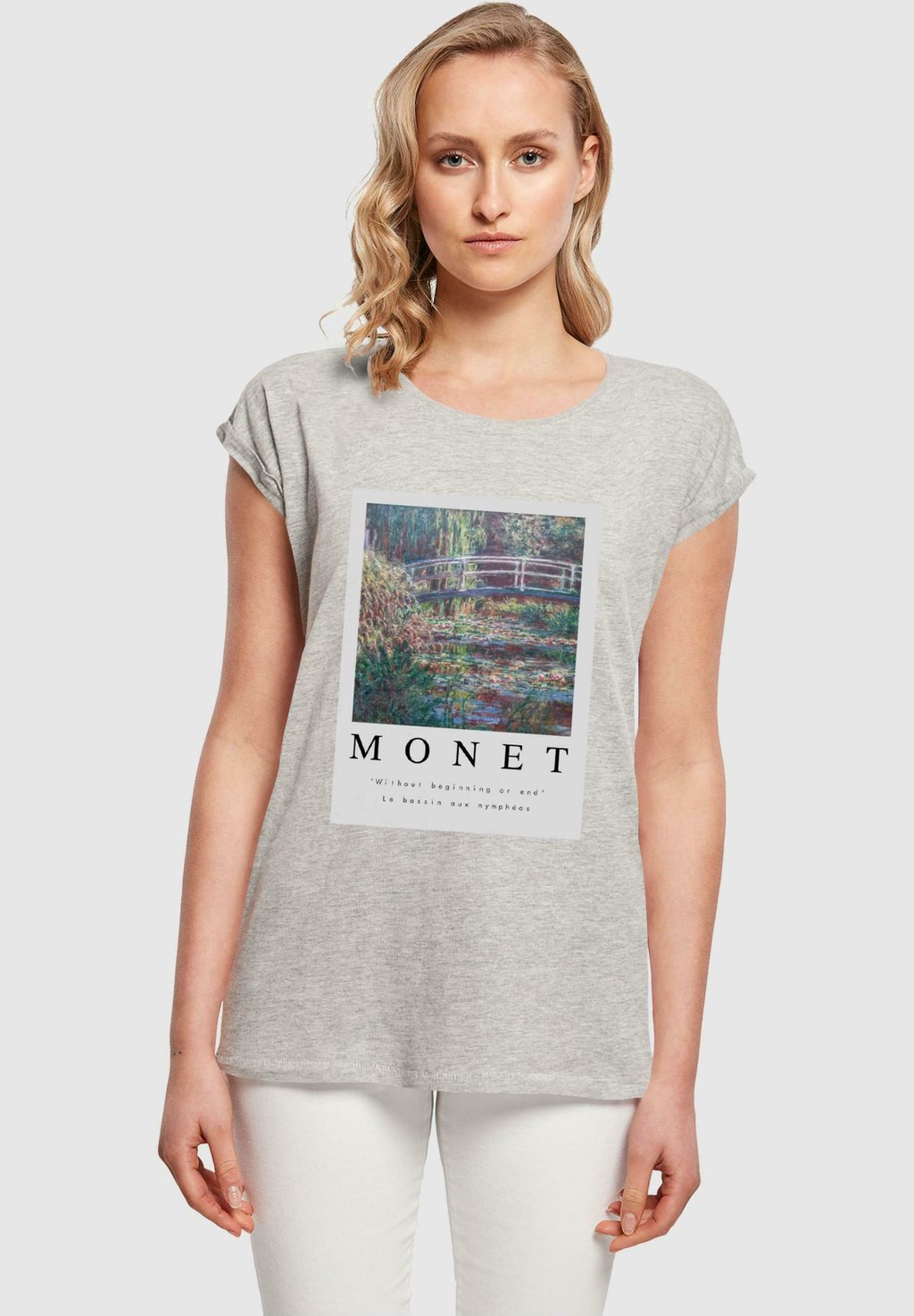 

Футболка с принтом APOH-MONET WITHOUT Merchcode, светло-серый