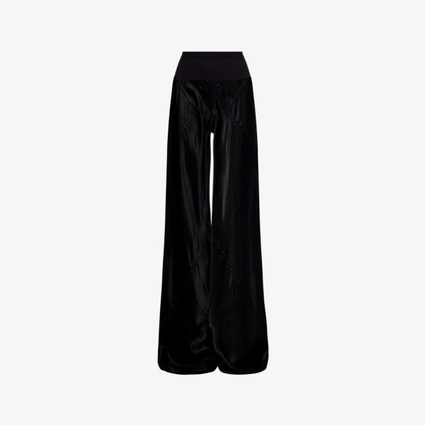 

Брюки Rick Owens прямого кроя из ткани с диагональным плетением, черный