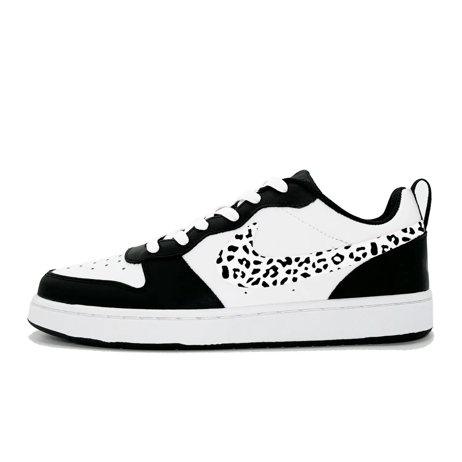 

Белые детские скейтерские кроссовки Court Borough Leopard Print Slip Resistant с противоскользящей подошвой, легкие, с амортизацией, низкие Nike, белый