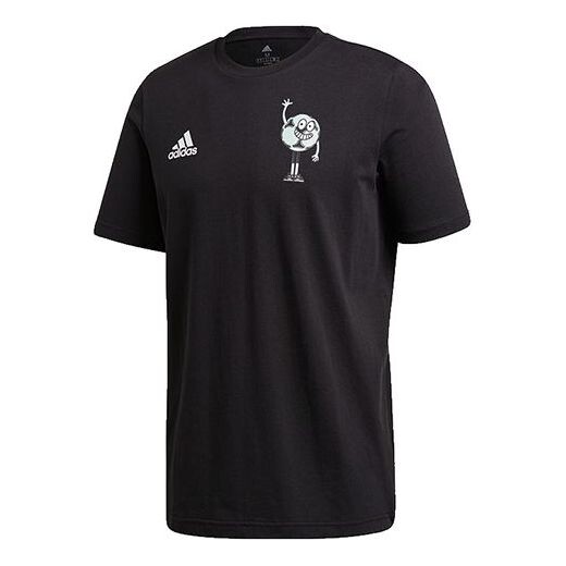 

Футболка lil stripe nmbr футбол футбольный принт короткий рукав Adidas, черный