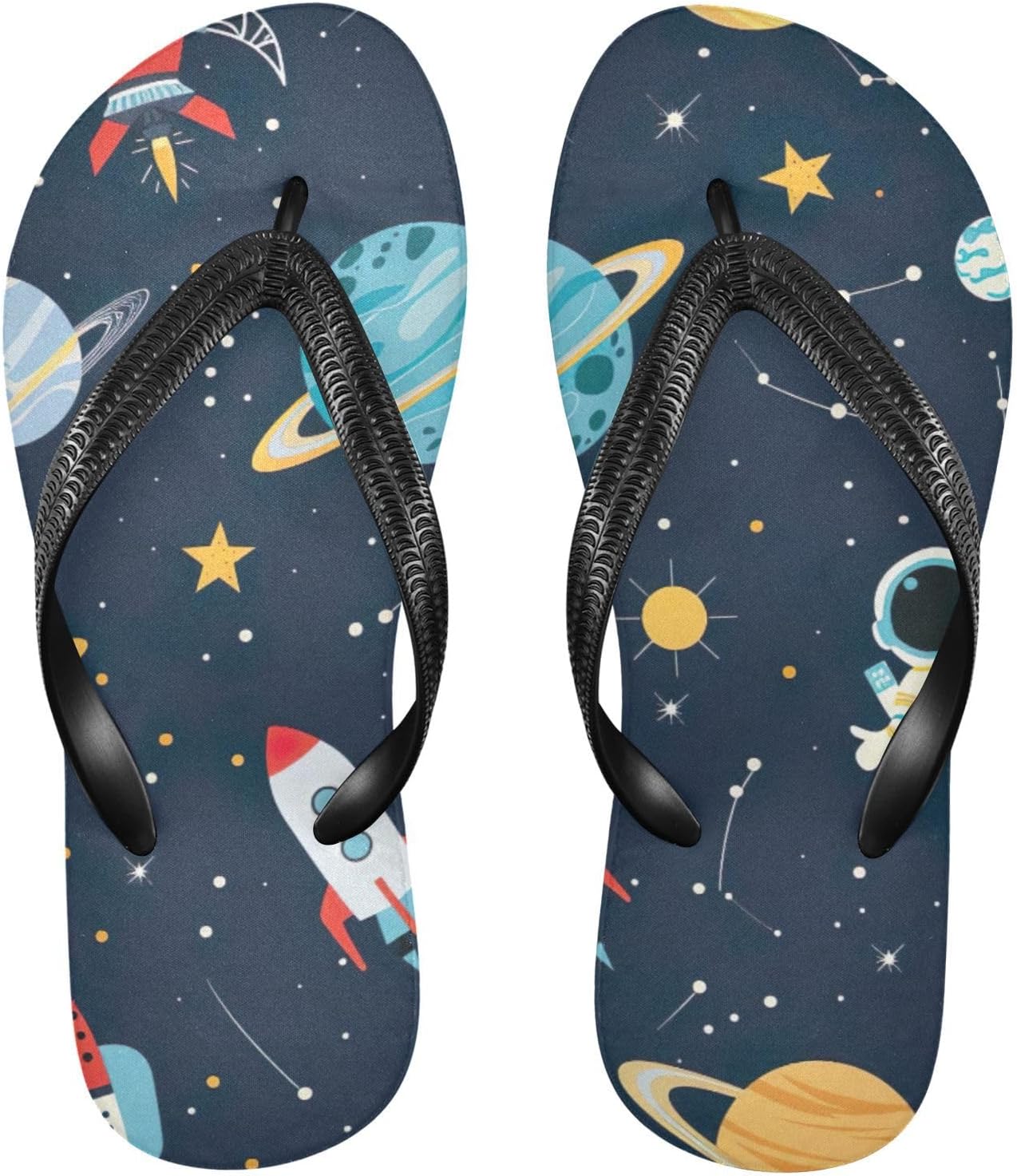 

Пляжные летние сандалии Space Astronaut Galaxy для женщин и мужчин, шлепанцы для душа Kfbe