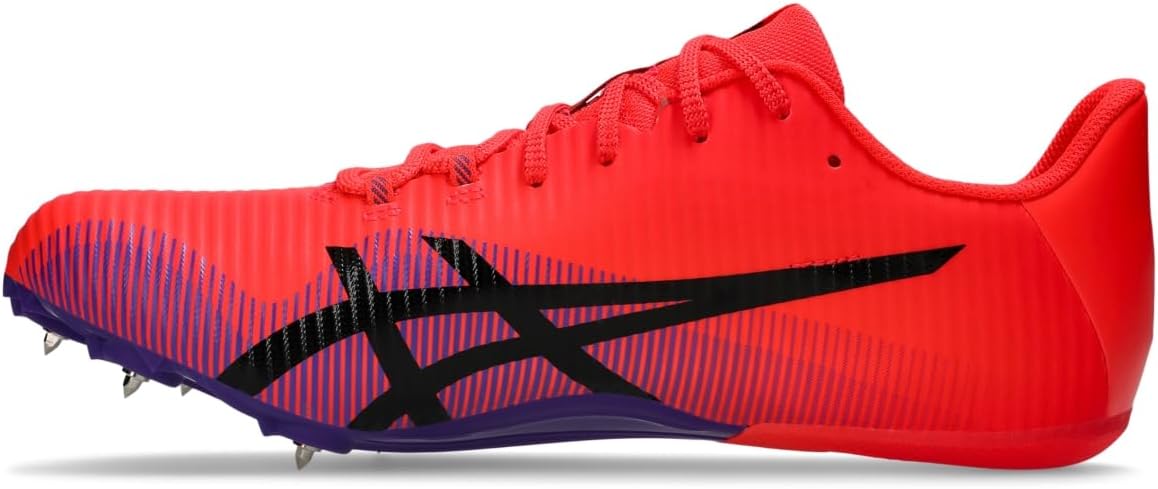 Кроссовки для легкоатлетического трека Asics Hypersprint 8 унисекс, черный/красный — фото 4