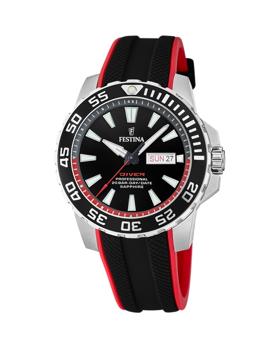 

F20662/3 The Originals черные резиновые мужские часы Festina, черный