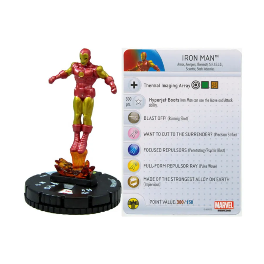 

Железный Человек № 001а (С), Marvel HeroClix - Invincible Iron Man - Singles