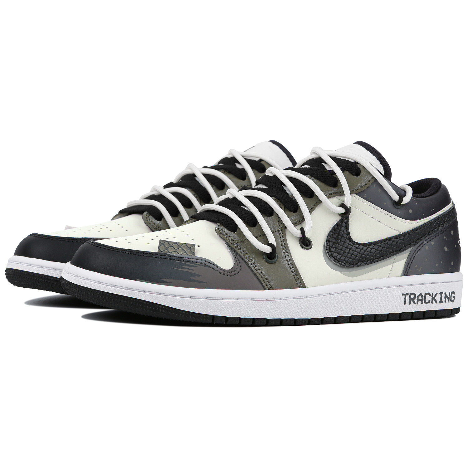 

Кроссовки Air Jordan 1 Vintage Basketball Shoes Men Low-top Grey/green, серый