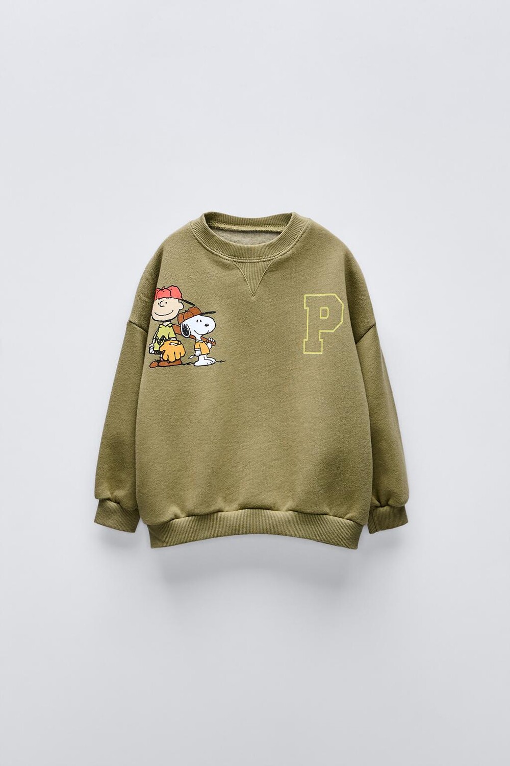 

Толстовка snoopy peanuts ZARA, хаки