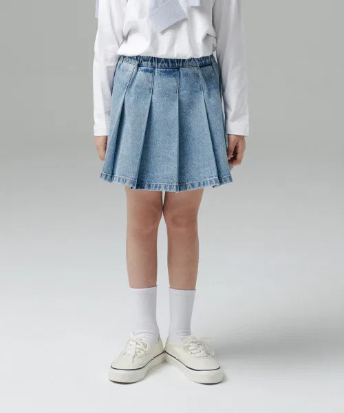 Детская юбка MUSINSA STANDARD KIDS из денима с плиссировкой