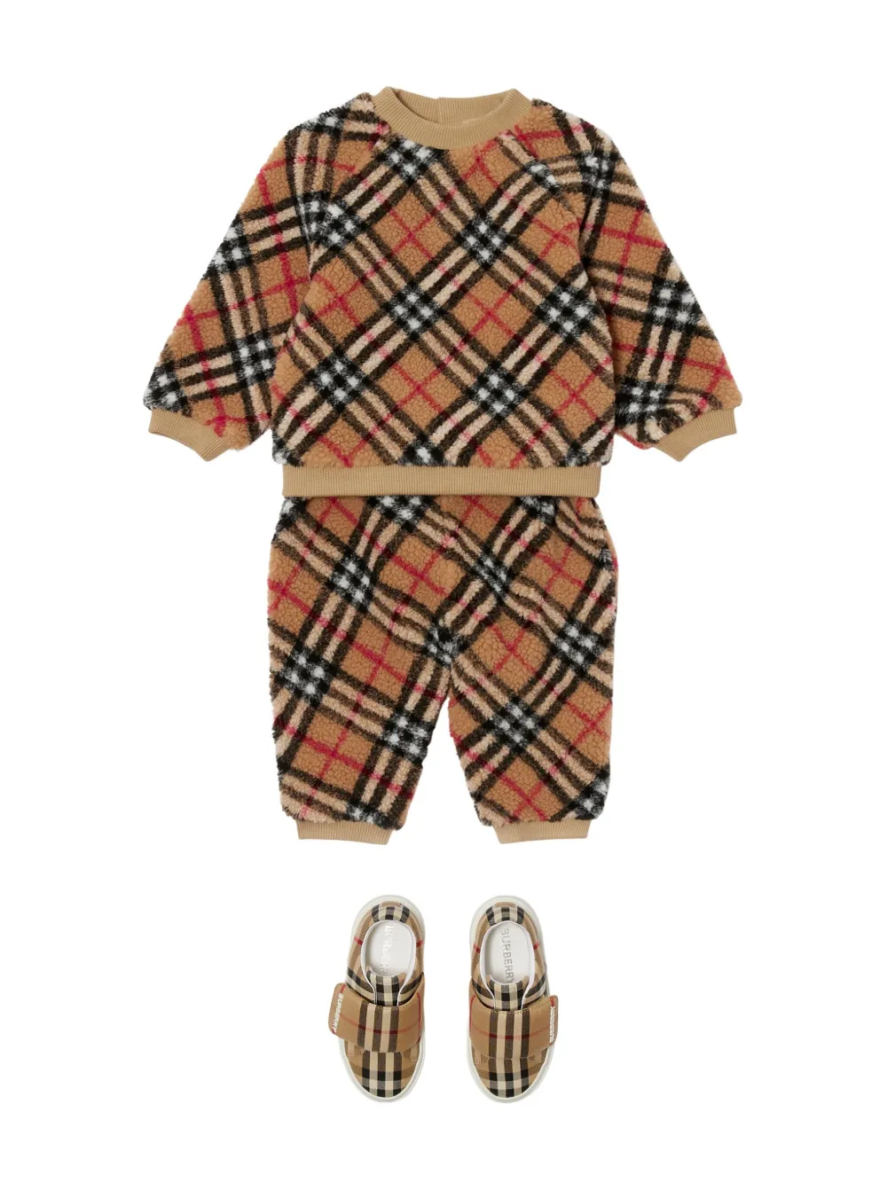 Брюки в клетку Vintage Check BURBERRY KIDS, нейтральный — фото 3