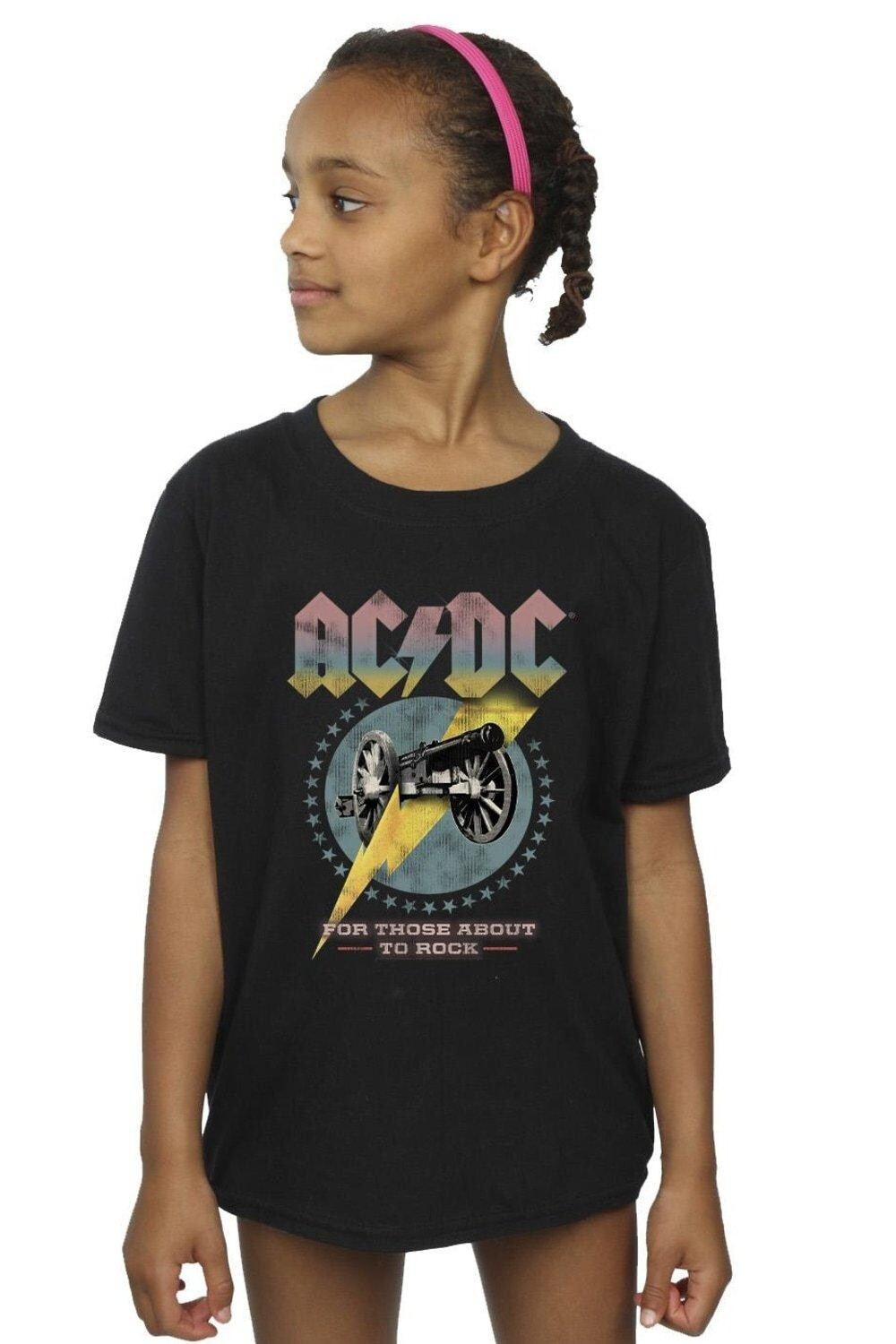 

Хлопковая футболка для тех, кто собирается зажигать AC/DC, черный
