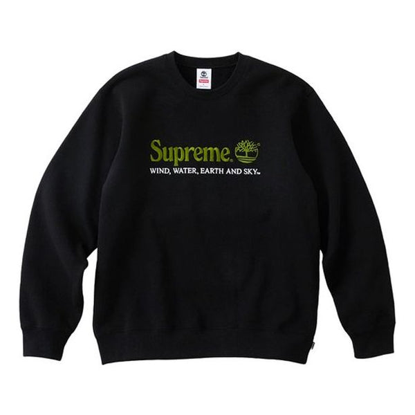 

Свитер x timberland crewneck 'black green' Supreme, черный