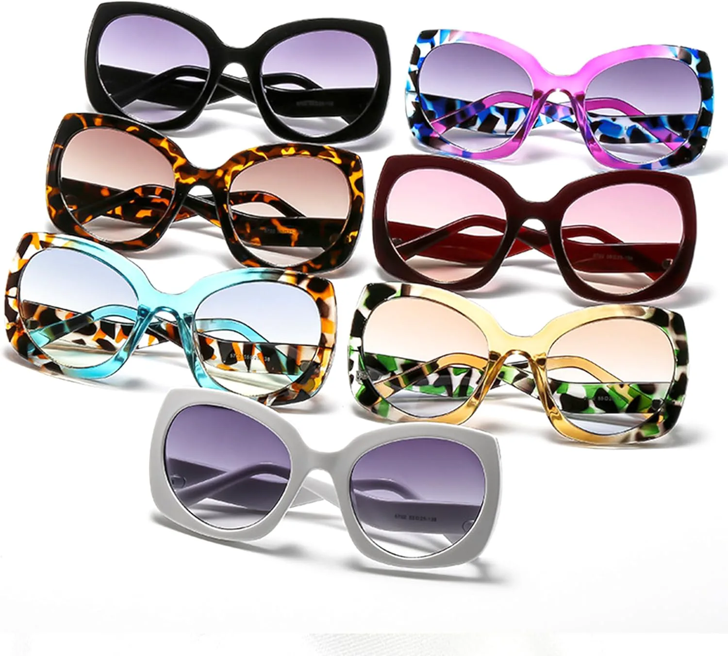 

bullabulling Ретро-модные солнцезащитные очки «кошачий глаз» для женщин, большие квадратные очки, винтажные дизайнерские солнцезащитные очки UV400, Purple