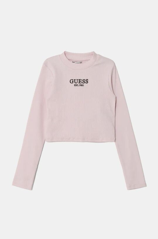 

Детский лонгслив Guess, розовый