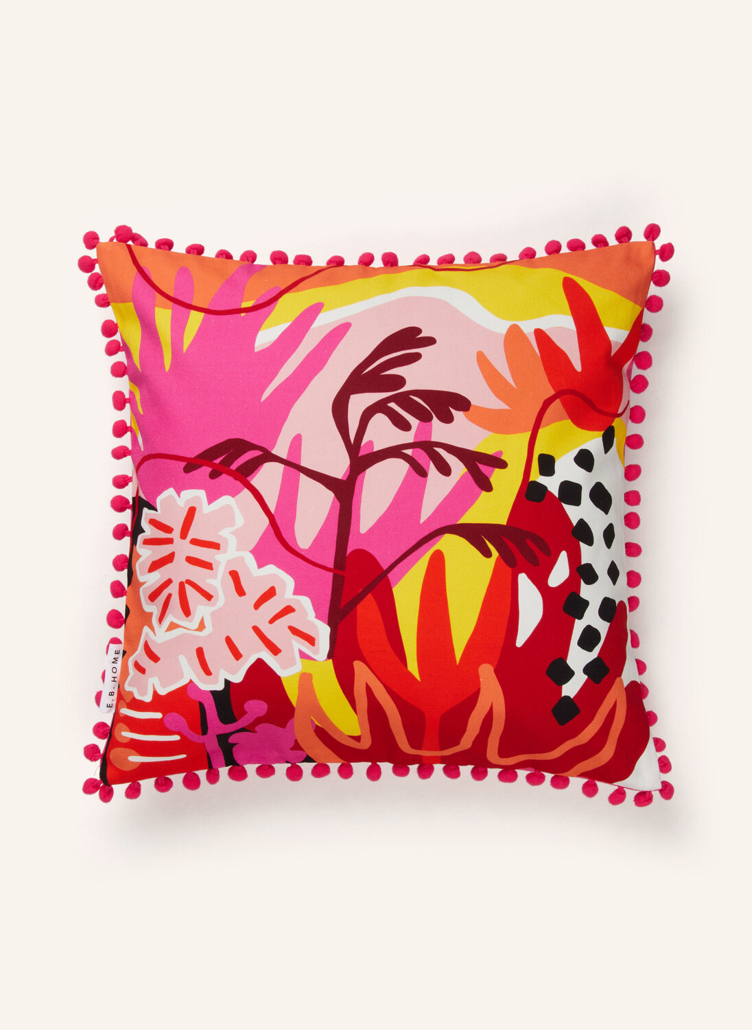 

Декоративная подушка Eb Home, 40x40 см, цвет dunkelrot/orange/pink