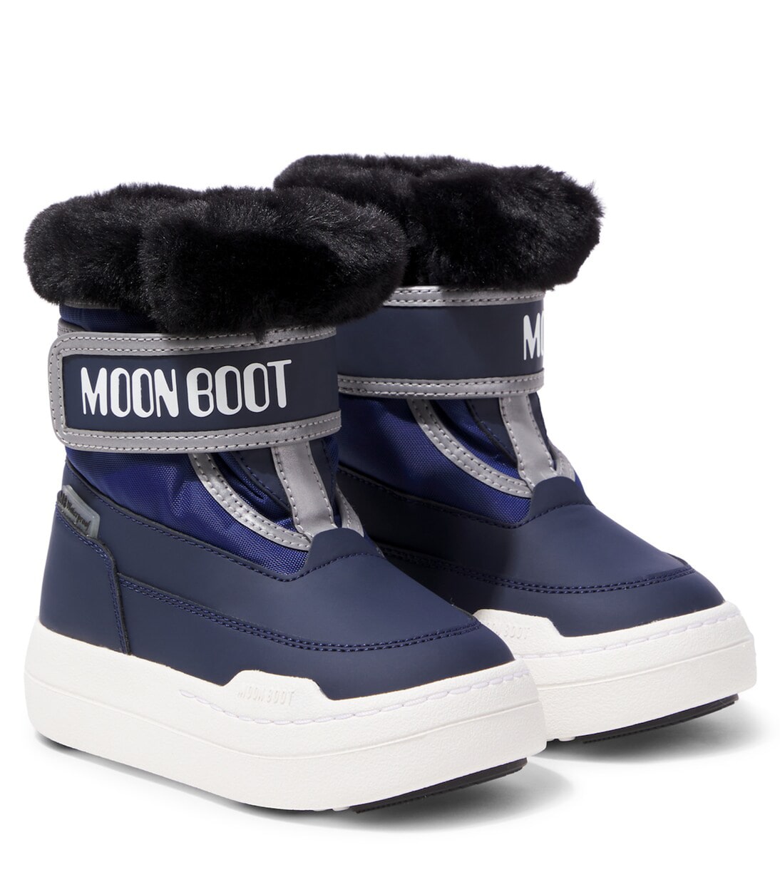 

Детские зимние ботинки Junior Park Strap с отделкой из искусственного меха Moon Boot Kids, синий