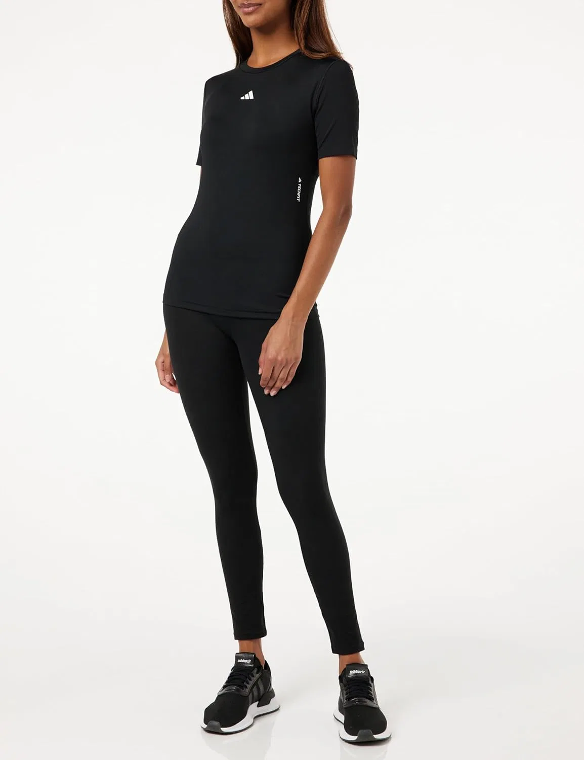 Женская футболка для тренировок adidas, Black / White — фото 3