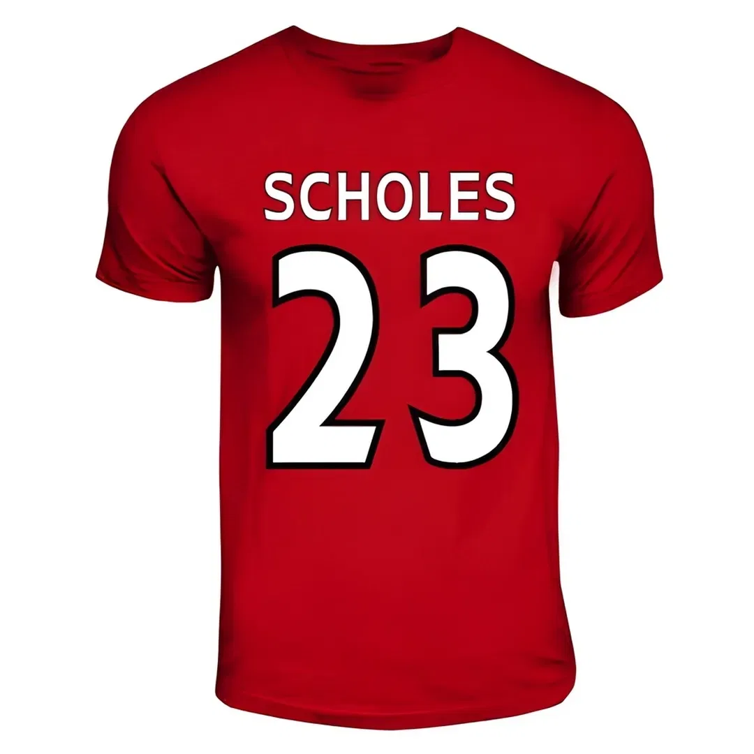 Футболка детская Paul Scholes Hero Manchester United Fc, красный