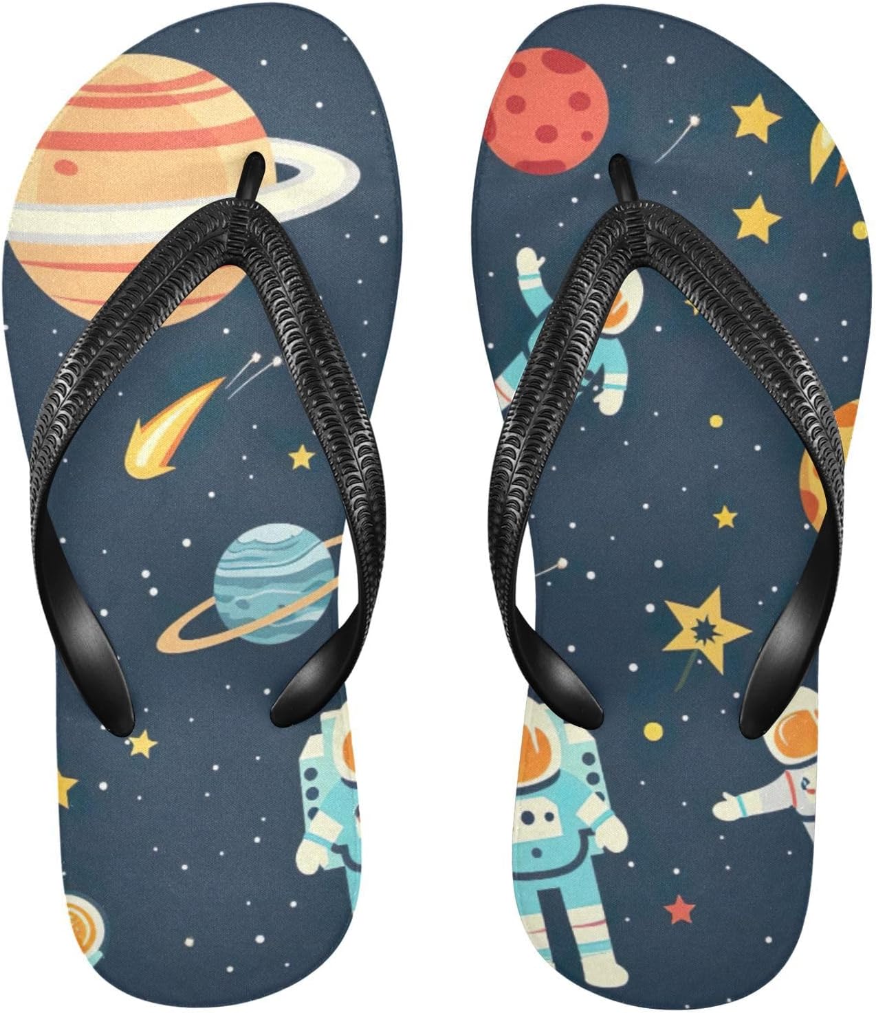 

Пляжные летние сандалии Space Planet Astronaut для женщин и мужчин, шлепанцы для душа Kfbe, Galaxy