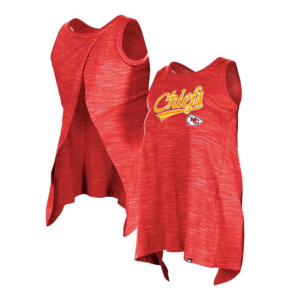

Женская красная майка New Era Kansas City Chiefs Space Dye Active, цвет Chf Red