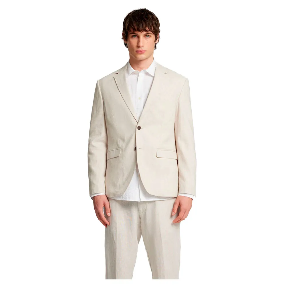 

Блейзер Selected Malik Sun Regular Fit, бежевый