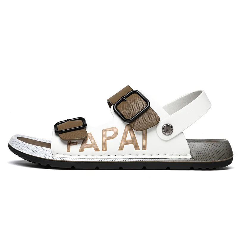 FAPAI Пляжные сандалии мужские black/white khaki