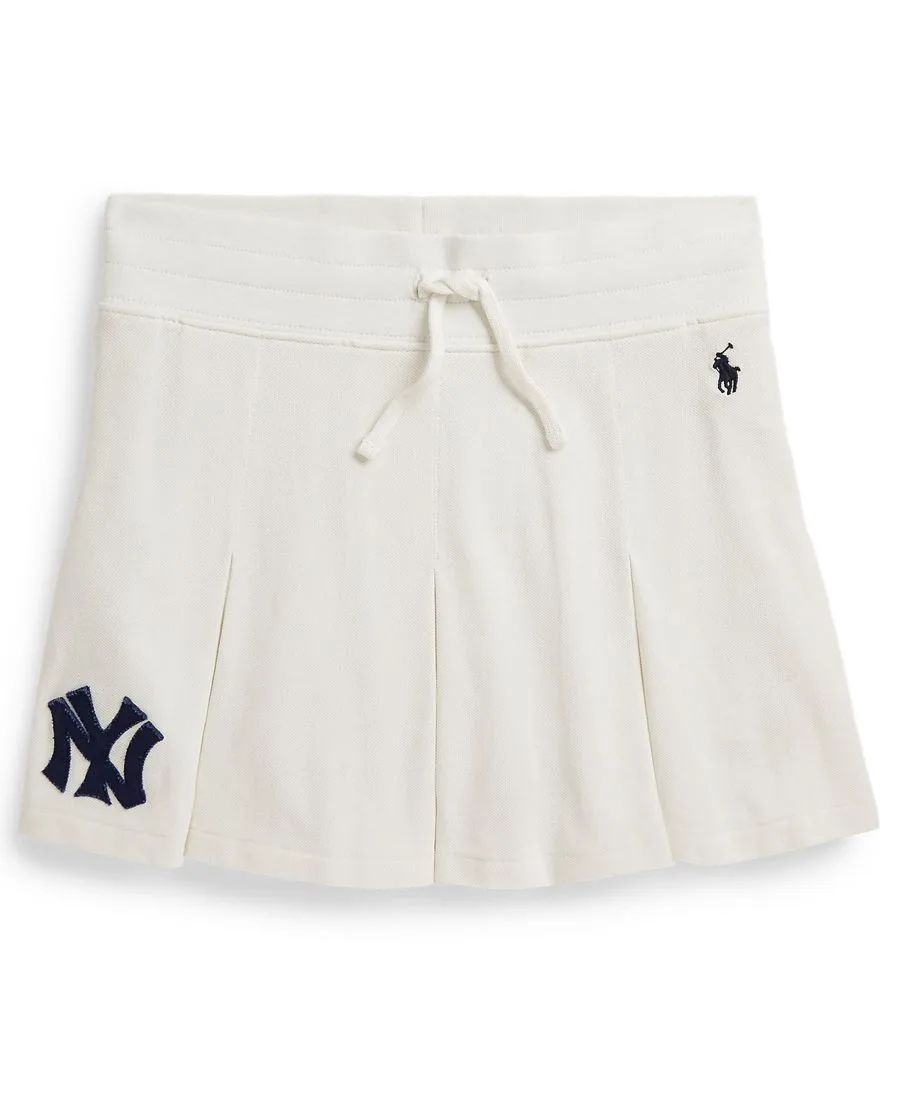 Шорты-юбка Yankees из сетчатой ткани для девочек 7-16 лет Polo Ralph Lauren, deckwash белый
